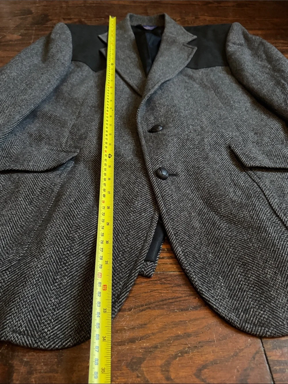VTG Pendleton Gray Herringbone Wool Western Blazer 42R